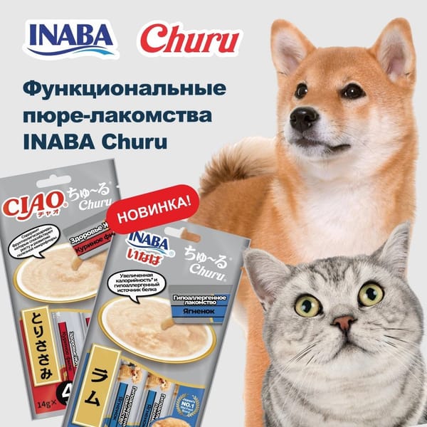 СЕРИЯ ФУНКЦИОНАЛЬНЫХ ПЮРЕ-ЛАКОМСТВ INABA CHURU